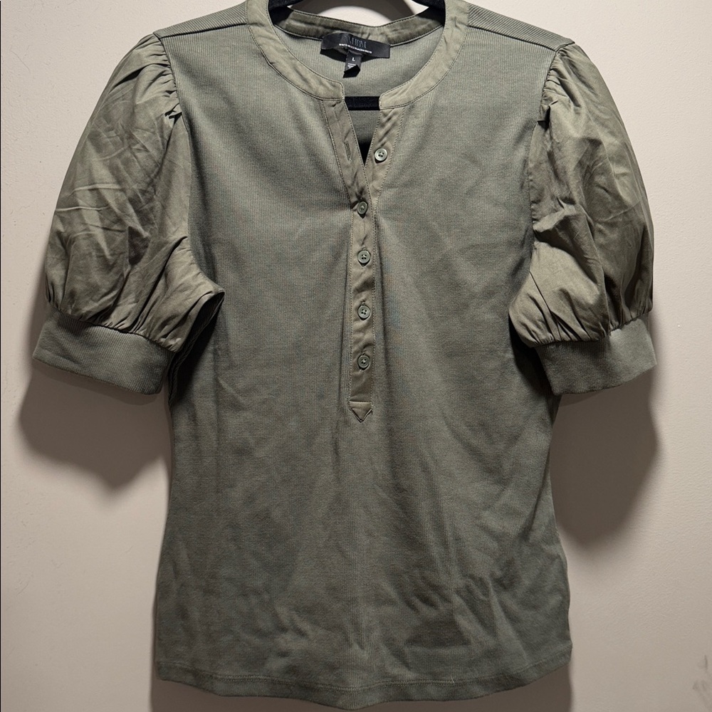 White House Black Market Olive Green Top